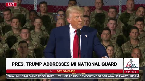 FULL SPEECH- President Trump Addresses the Michigan National Guard - 4/29/25