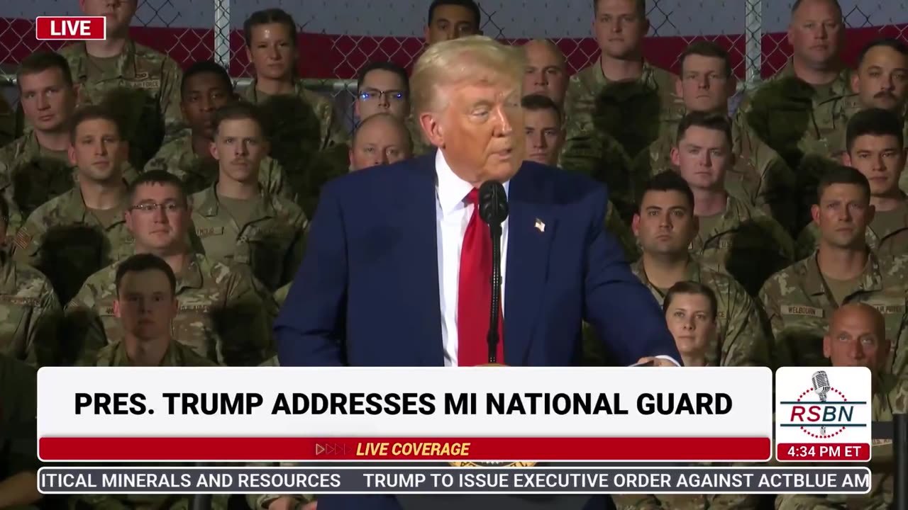 FULL SPEECH- President Trump Addresses the Michigan National Guard - 4/29/25