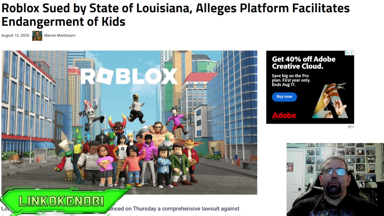 State Of Luisiana Filin Lawsuit Against Roblox Game Studio