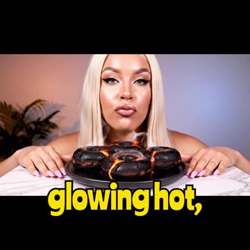 She’s Eating Lava Donuts?! 🍩🌋 ASMR So Unreal It Looks Delicious
