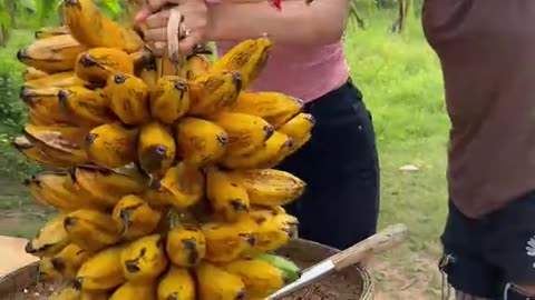make banana nuggets in large portions