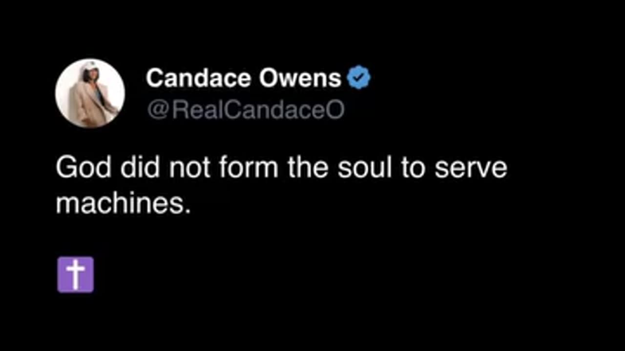 God did not form the soul to serve machines.