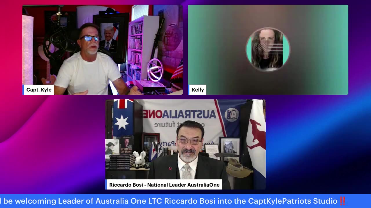 Capt Kyle & Kelly - Biweekly Round Table w Australia Party's leader LTC Riccardo Bosi! 6-2-25