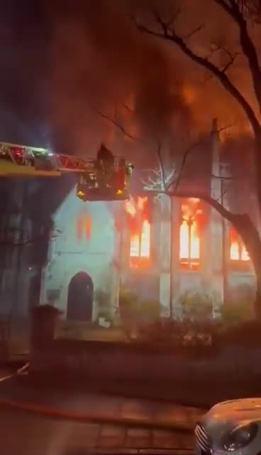 Muslims Burn English Church