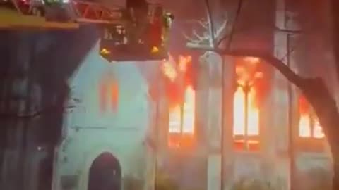 Muslims Burn English Church