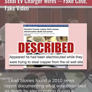 Fact Check: NO $3 Million Suit By Family Of Man Who Died Trying To Steal Charger Wires -- Fake Case