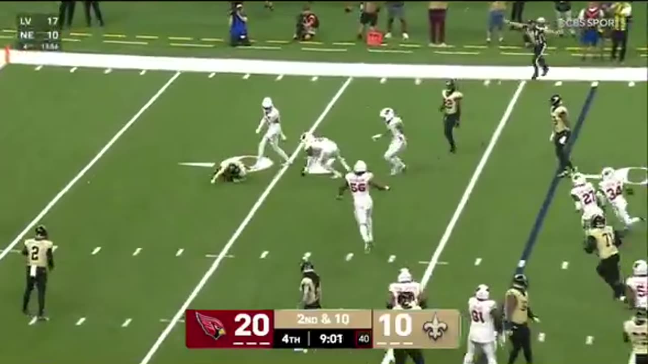 Will Johnson with the big hit on Chris Olave