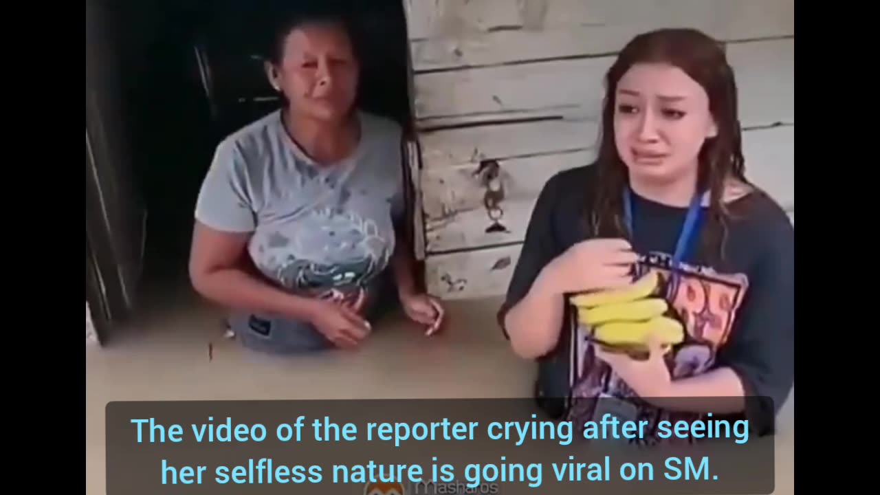 VIRAL: Humanity even in hardship! Video of reporter crying after seeing her