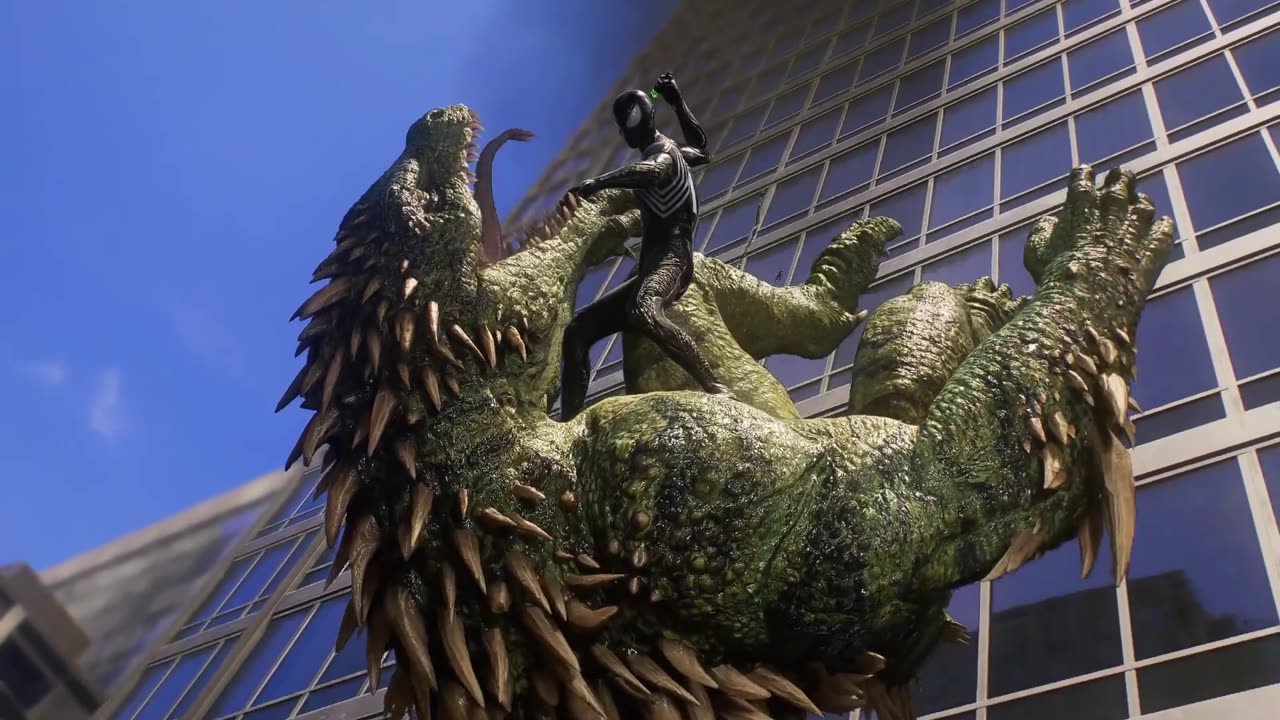 Lizard man wrecking complete destruction in this chase.