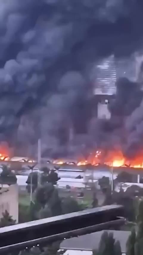 Georgia Burns After Massive Fire Engulfs Market Near Railway Station in Tbilisi