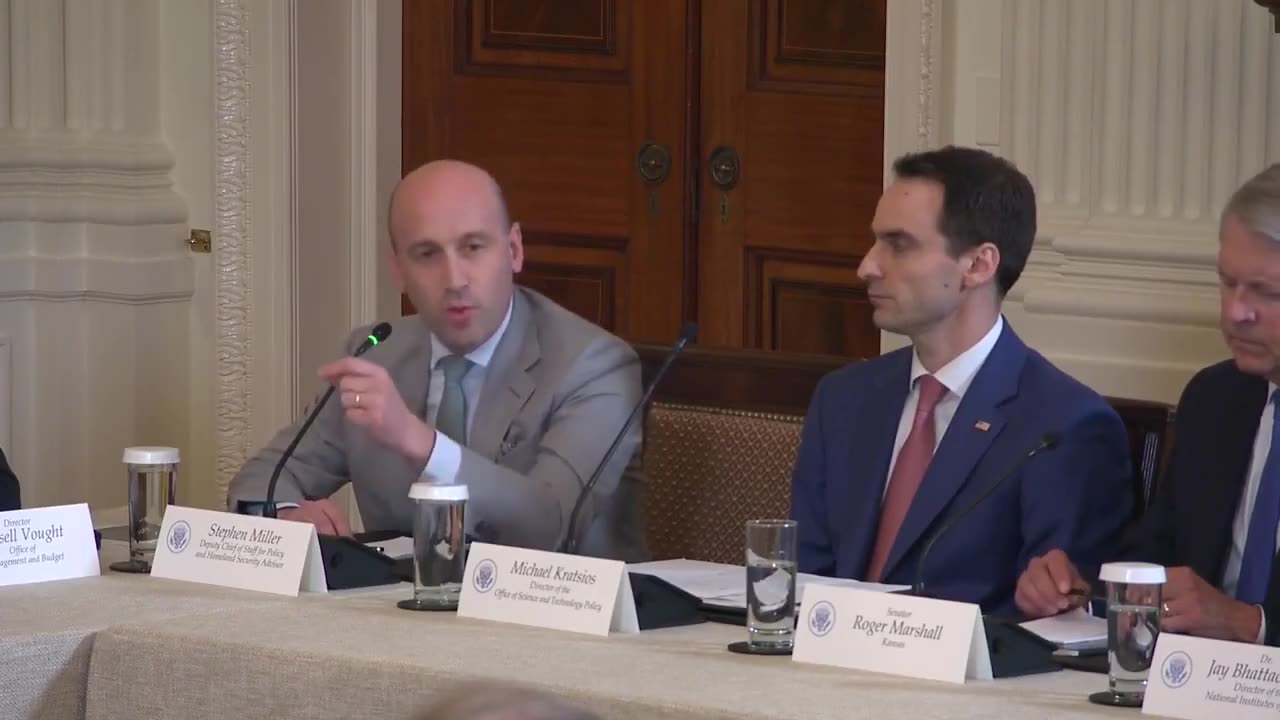 Stephen Miller: "Think about how extraordinary this moment is that RFK Jr is sitting here right now, not as a private citizen, not as the leader of a non-profit but as the Secretary of Health & Human Services 5.22.25