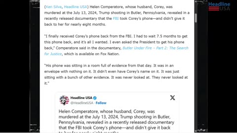 FBI Confiscated Murdered Firefighter’s Phone for 7.5 Months after Butler Trump Shooting
