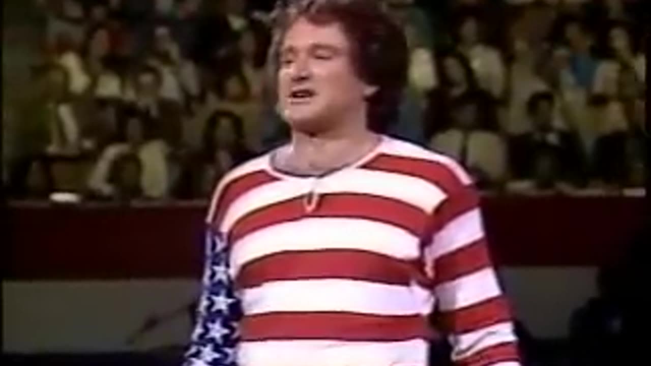 Robin Williams as the American Flag (1982)