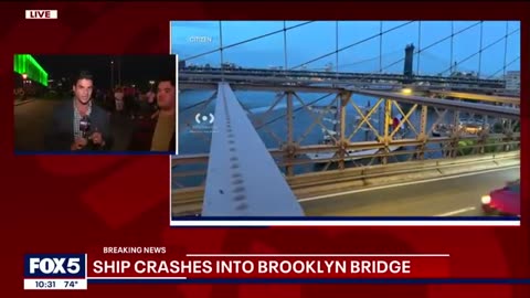 Ship crashes into Brooklyn Bridge, masts collapse, multiple injured