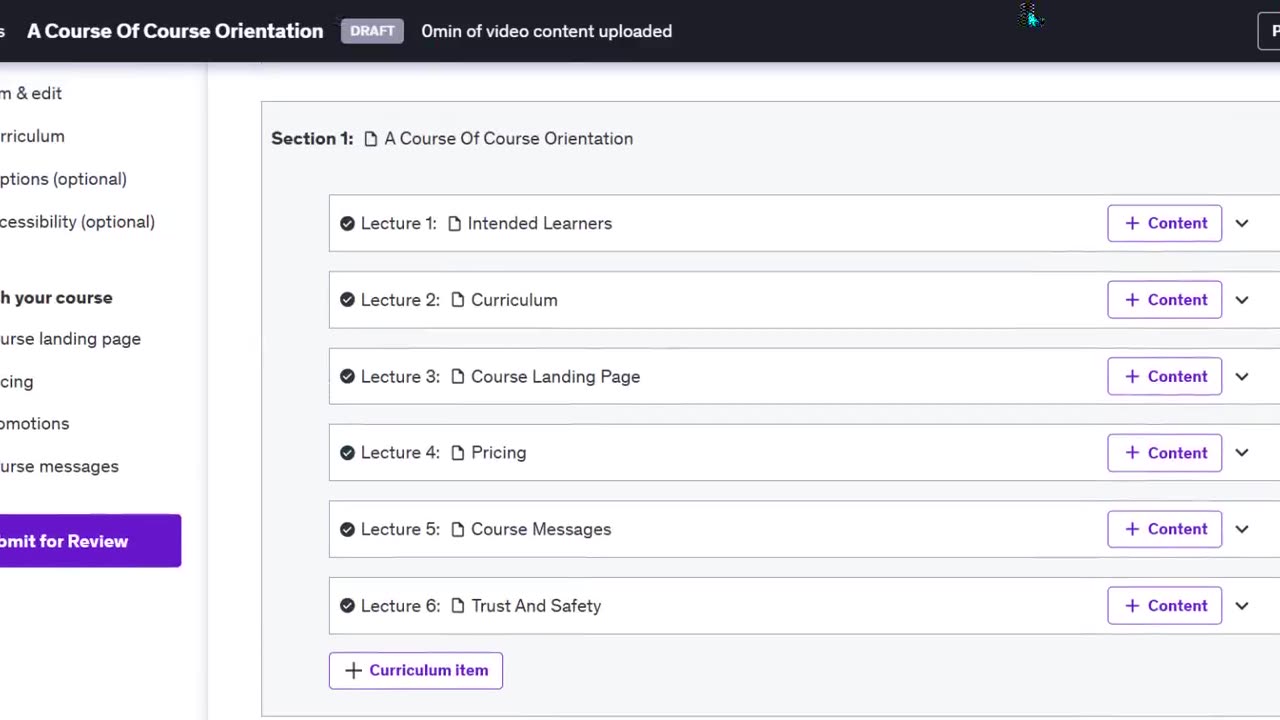 A Course Of Course Orientation (Udemy Course)