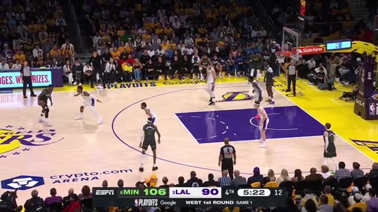 Los Angeles Lakers vs Minnesota Timberwolves Full Game 1 Highlights - April 19, 2025 | NBA Playoffs