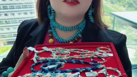 250506-13 Sleeping Beauty turquoise x pearl set | Dreamy linkage