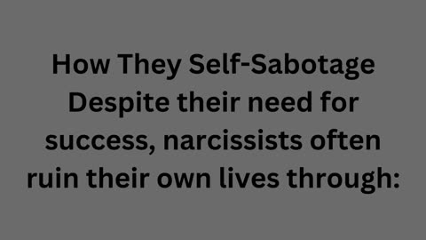 Narcissists