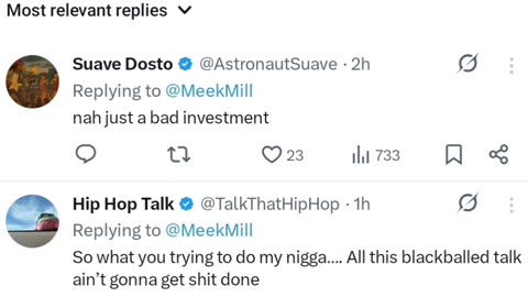 Blackballed? Meek Mill asks for funding