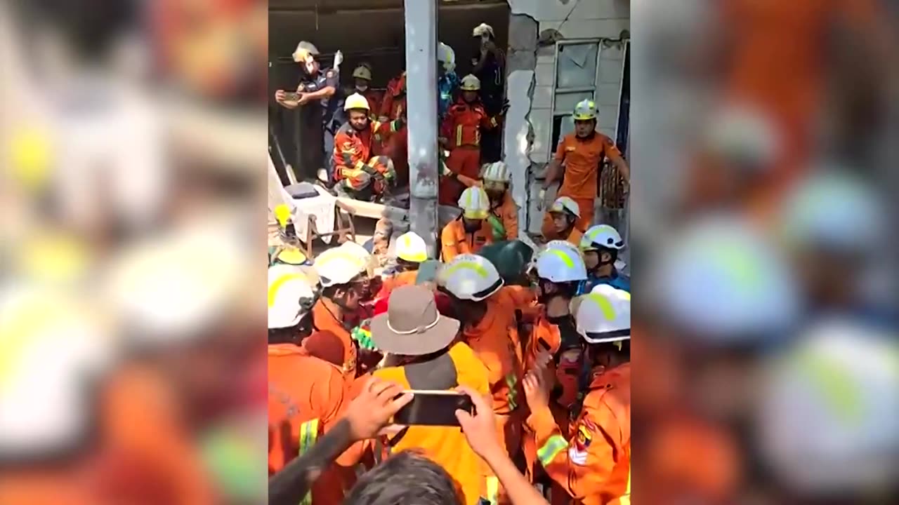Survivor pulled from rubble 91 hours after Myanmar quake