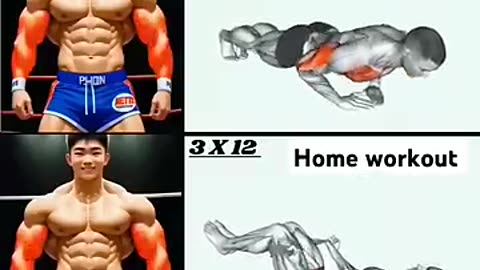 Must Watch: Best home workout for biceps , triceps and chest without equipment f