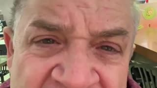 Comedian Patton Oswalt is visibly shaken by the news of Jimmy Kimmel's firing