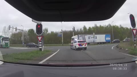 Driver Pulled Over After Speeding Through Red Light