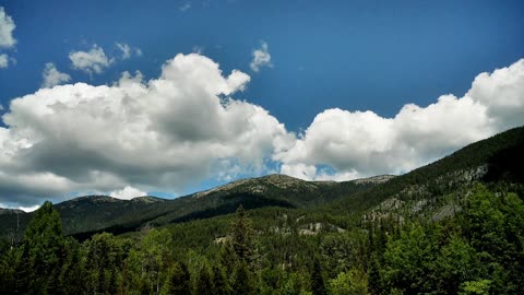 SUMMER CLOUDS in the Rocky Mountains.