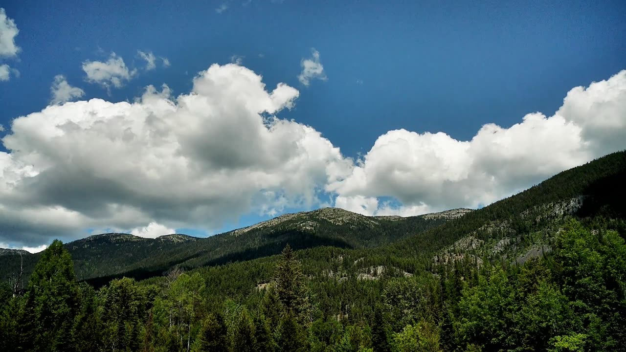 SUMMER CLOUDS in the Rocky Mountains.