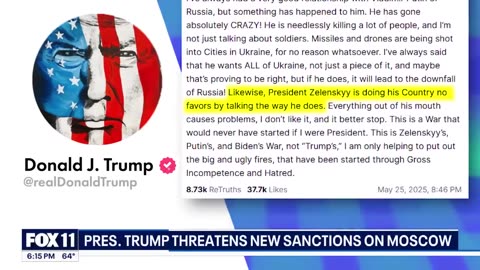 Trump threatens new sanctions on Moscow