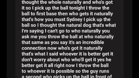 View "WHOS ON FIRST"