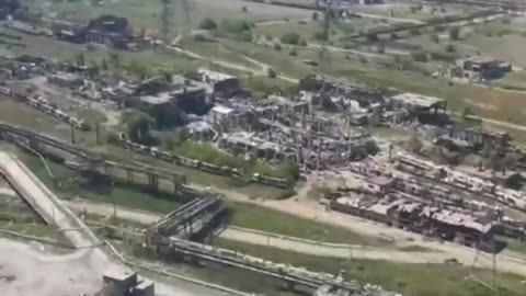 🚁🏭 Ukraine Russia War | Russian Helicopter View of Azovstal Ruins | RCF