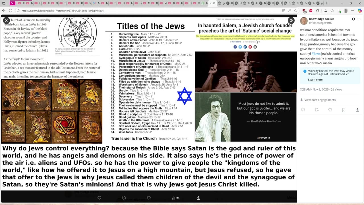 how jews control everything and why theyre evil