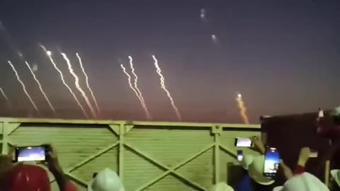 Chinese workers in Iraq captured stunning footage of Iran's missile launch at Israel last night.