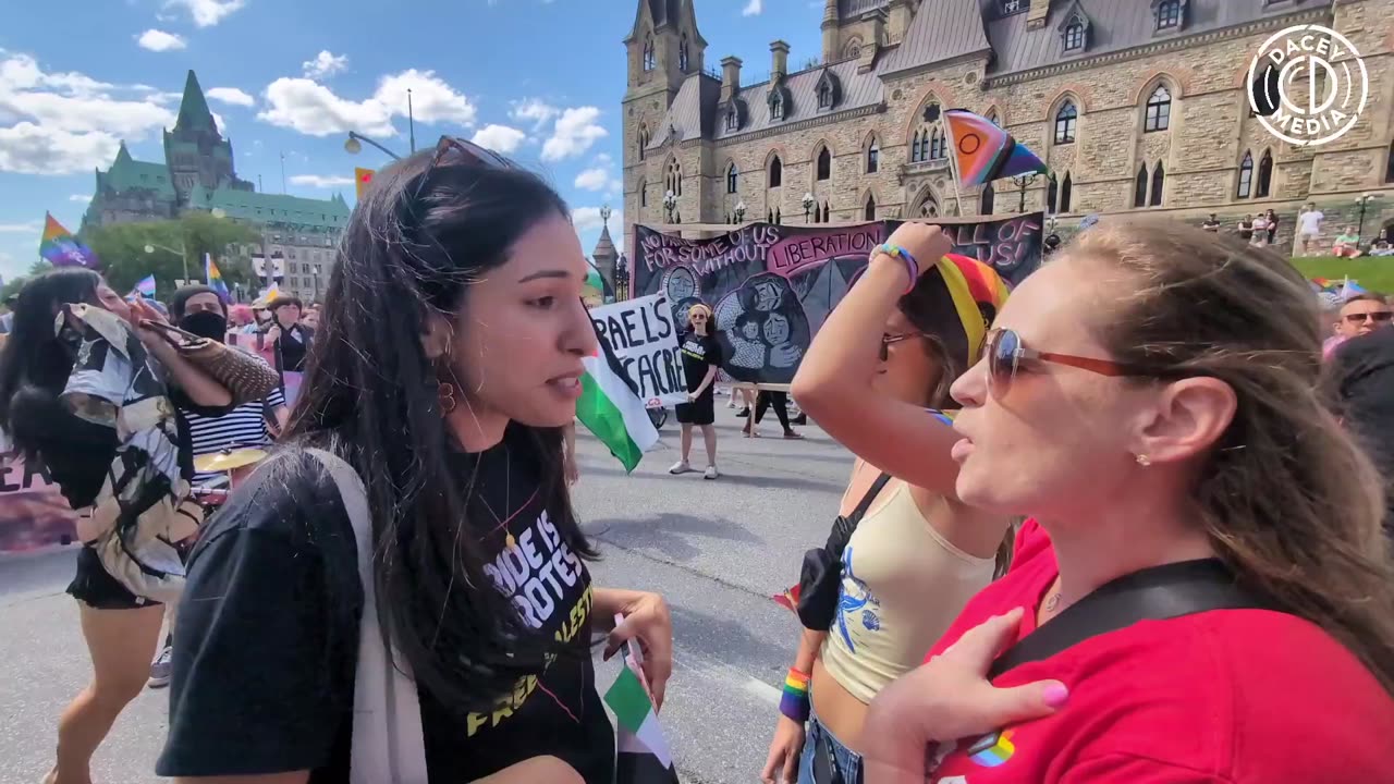 Muslim Palestinians shut down the Capital Pride Parade in Canada.