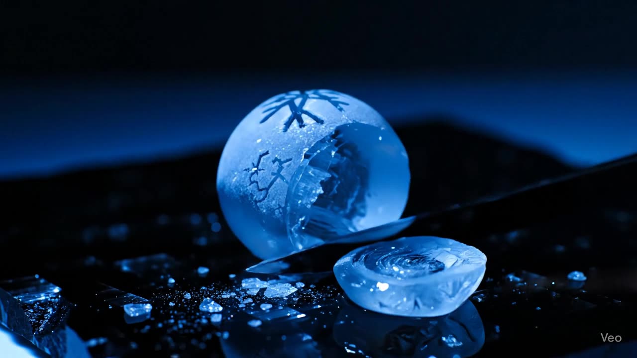 ASmr ice boll cuting