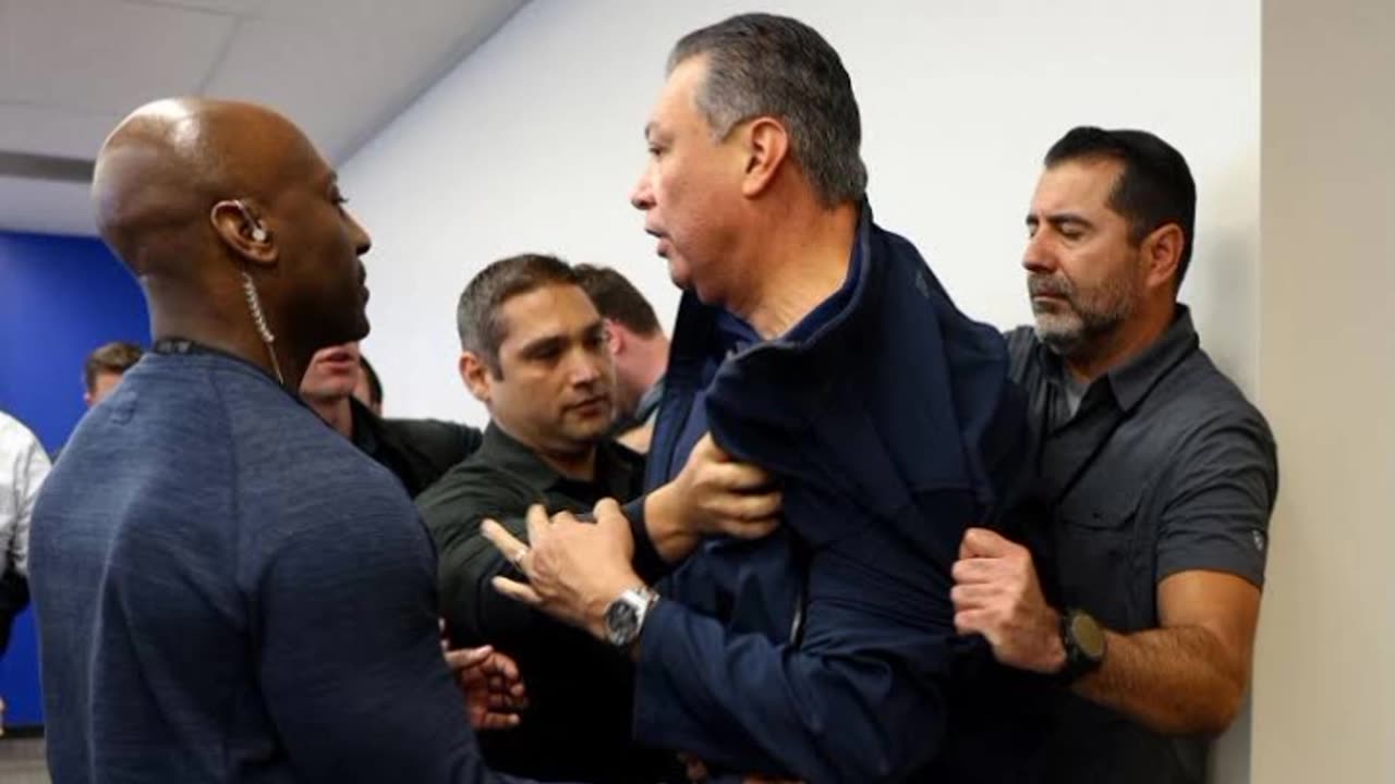 US senator dragged out of LA news conference and handcuffed