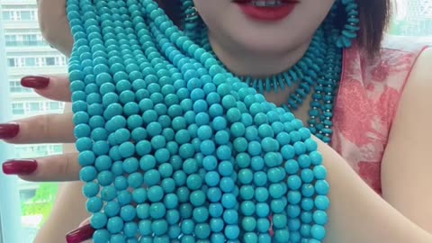 250519-8 The Original Turquoise Bead String: Flowing Jade Poetry on the Wrist