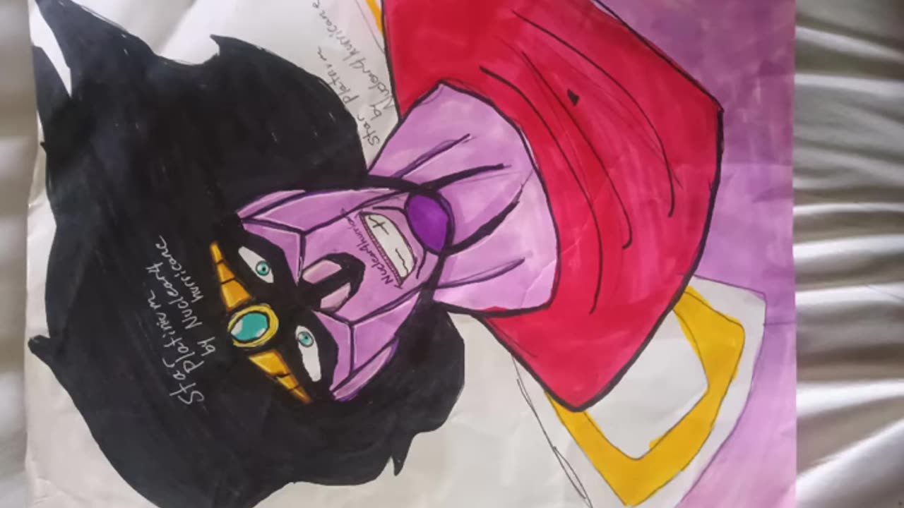 Star platinum and the world picture I drew on paper