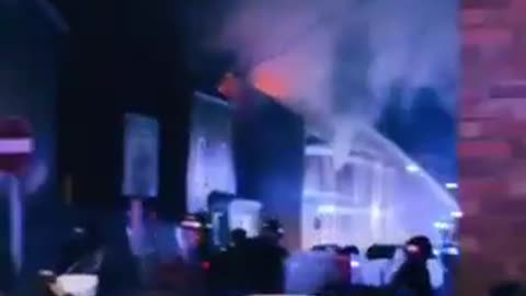 Migrant houses set on fire by locals in Ballymena, Northern Ireland