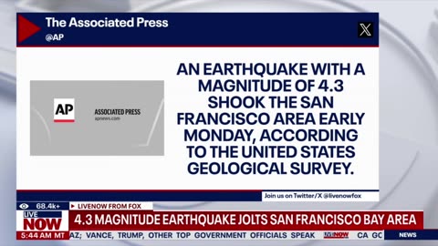 4.3 magnitude earthquakes jolts San Francisco area