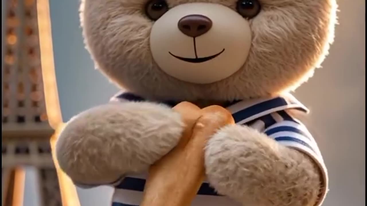 Teddy bear in Paris.