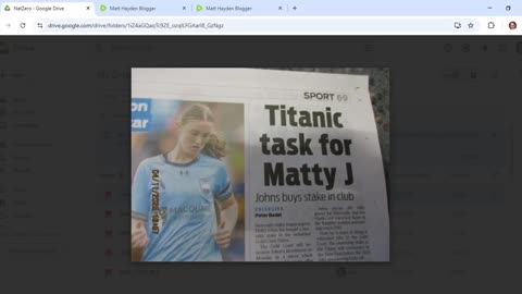 Sydney paper has Nat on the front, Matty on the back and another creepy symbolic matrix in between