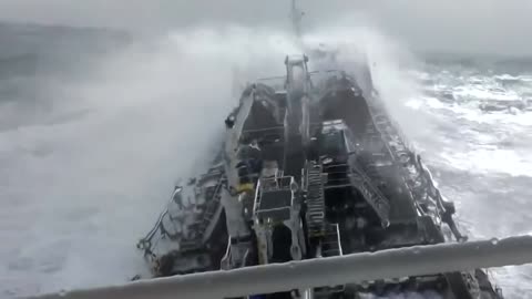 Ten Ships in Stormy Conditions