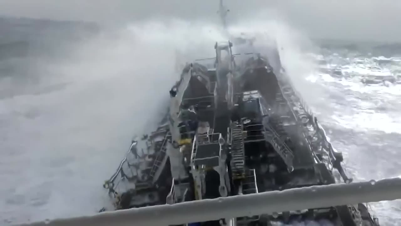 Ten Ships in Stormy Conditions