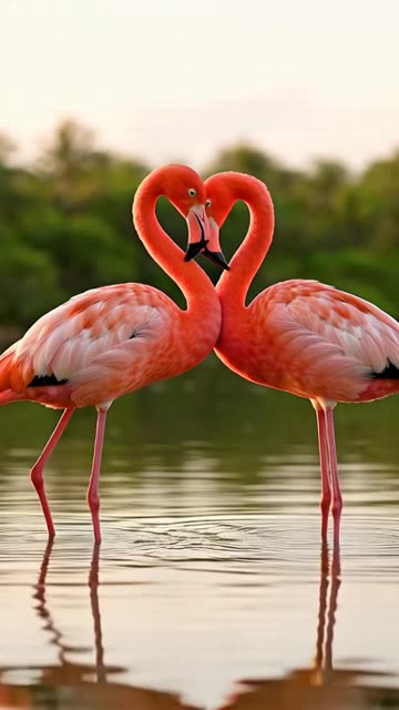 Embracing Flamingos