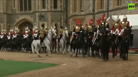 Even a royal ceremony for Donald Trump couldn't escape an awkward moment