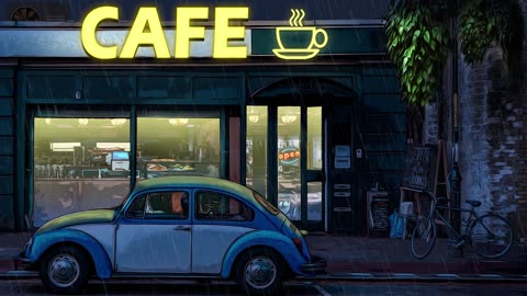 Vintage Cafe Lo-Fi | Late Night Rain Vibe for Deep Work/ Study/ Relax