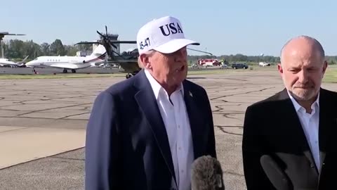 Trump talks plans to assess Texas flooding damage before flying back to White House