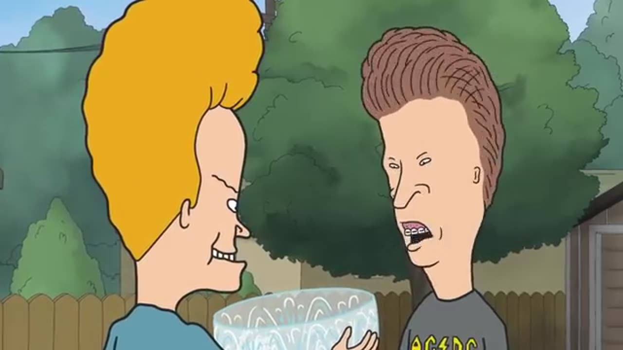 Beavis and Butthead stuck on roof
